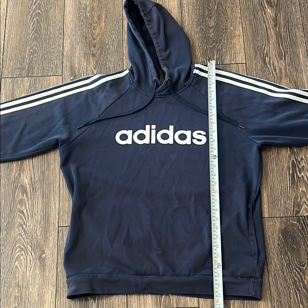 Adidas Navy Blue Hoodie Mens Large - Picture 15 of 15